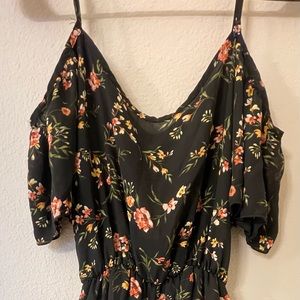 Floral Cold Shoulder Romper